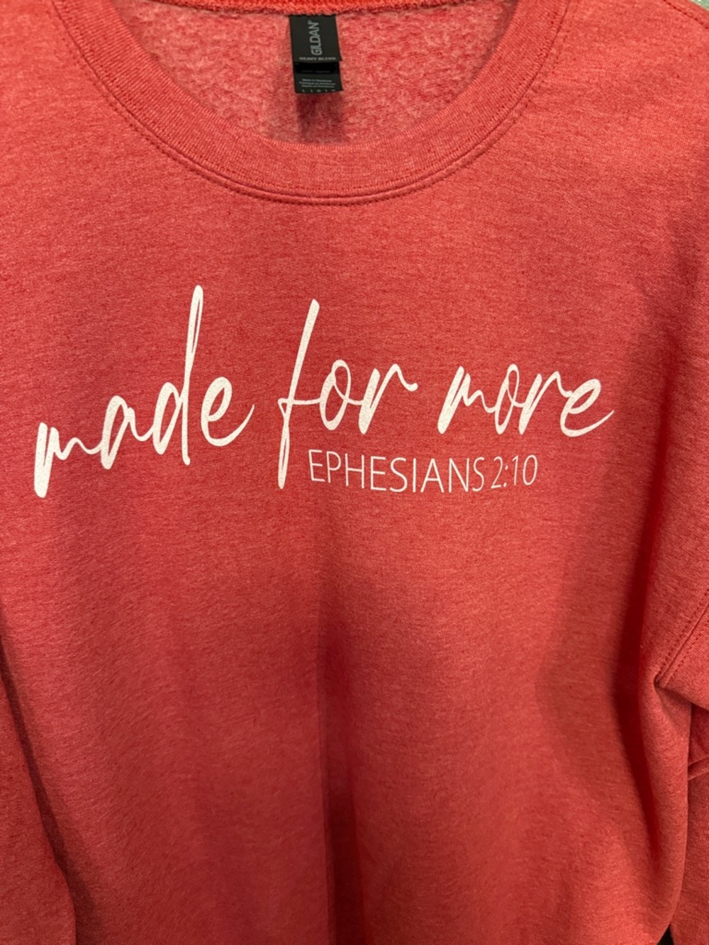 Gildan Coral 'Made For More' Crewneck Sweatshirt - Picture 4 of 6